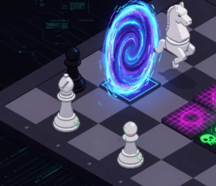 Plansza Gambonanza z polami teleportacji i specjalnymi efektami